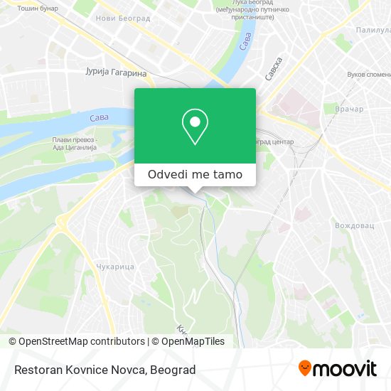 Restoran Kovnice Novca mapa