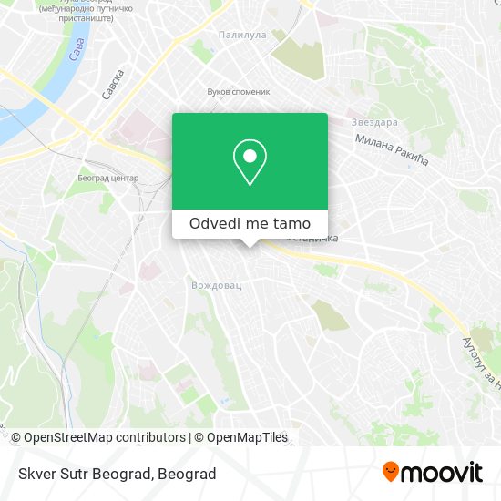 Skver Sutr Beograd mapa