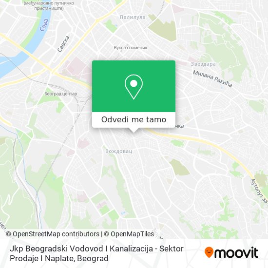 Jkp Beogradski Vodovod I Kanalizacija - Sektor Prodaje I Naplate mapa