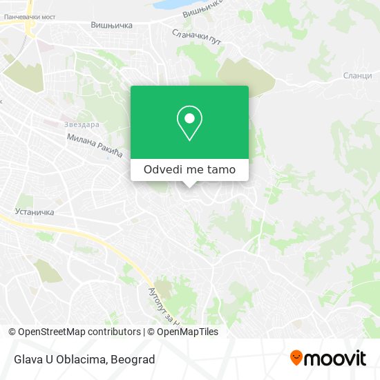 Glava U Oblacima mapa