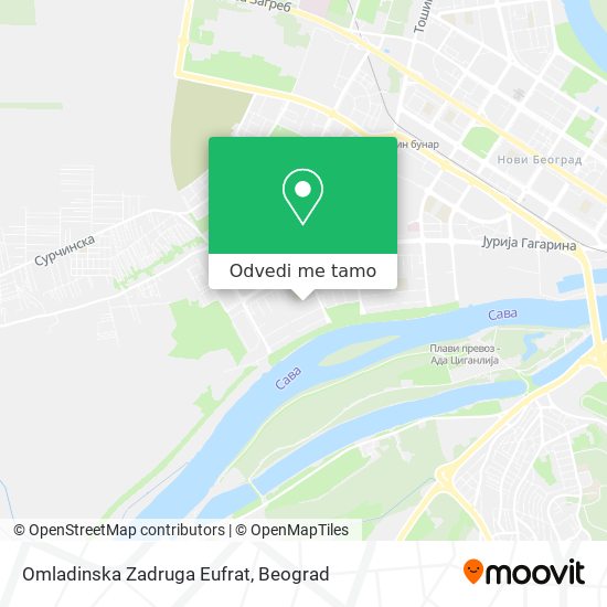 Omladinska Zadruga Eufrat mapa