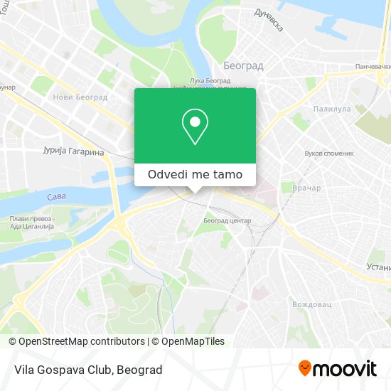 Vila Gospava Club mapa