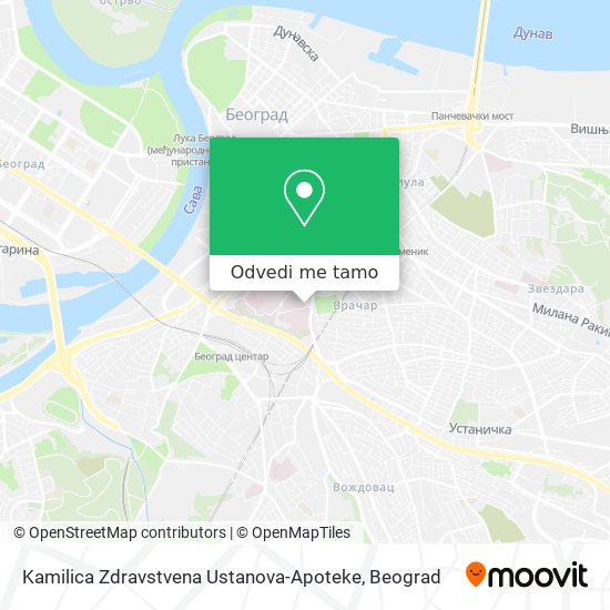 Kamilica Zdravstvena Ustanova-Apoteke mapa