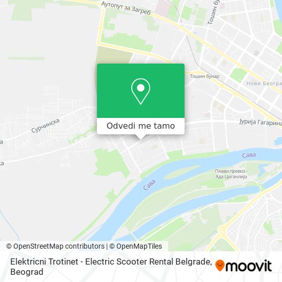 Elektricni Trotinet - Electric Scooter Rental Belgrade mapa