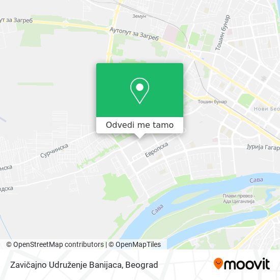 Zavičajno Udruženje Banijaca mapa