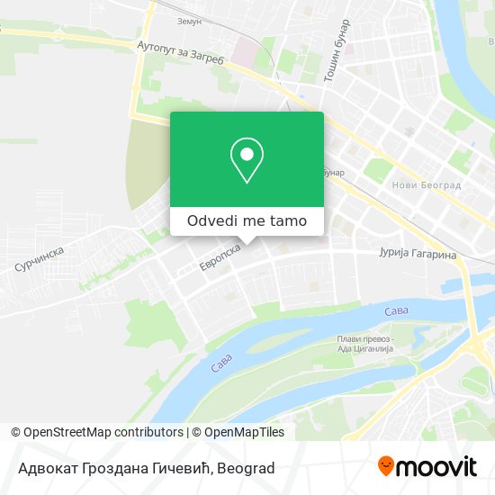 Адвокат Гроздана Гичевић mapa