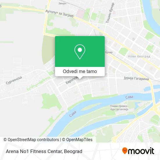 Arena No1 Fitness Centar mapa