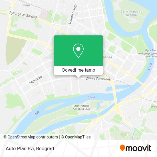 Auto Plac Evi mapa