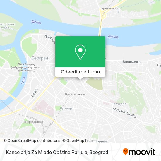 Kancelarija Za Mlade Opštine Palilula mapa