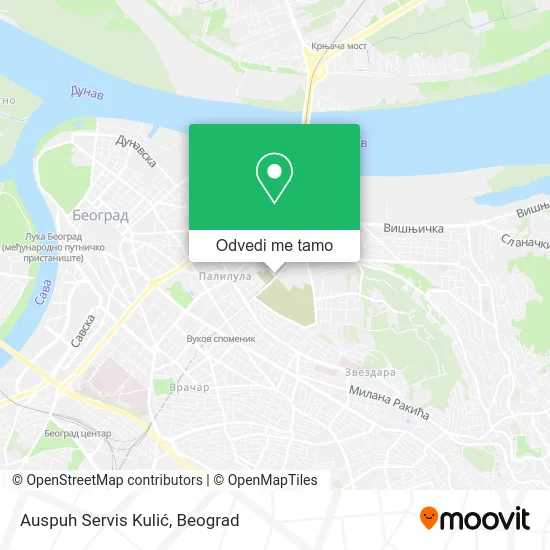 Auspuh Servis Kulić mapa