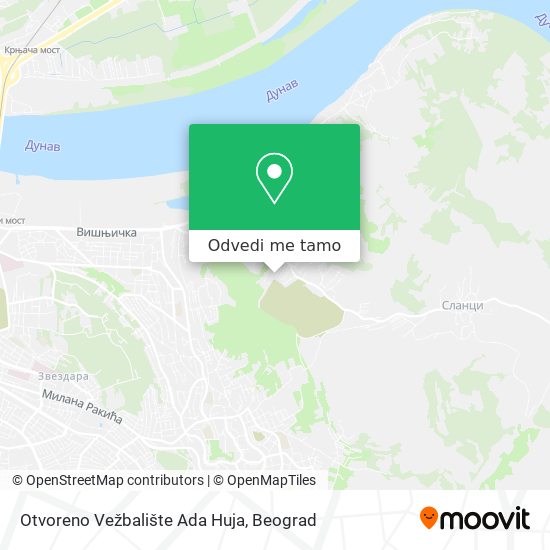 Otvoreno Vežbalište Ada Huja mapa