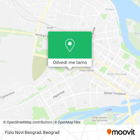 Fizio Novi Beograd mapa