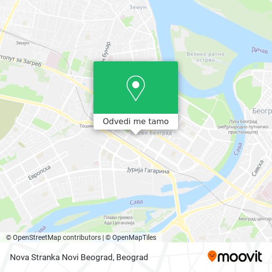 Nova Stranka Novi Beograd mapa