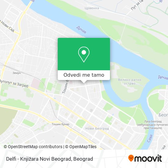 Delfi - Knjižara Novi Beograd mapa