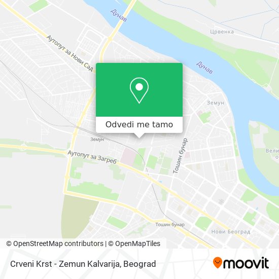 Crveni Krst - Zemun Kalvarija mapa