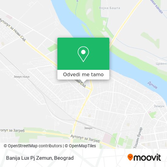 Banija Lux Pj Zemun mapa