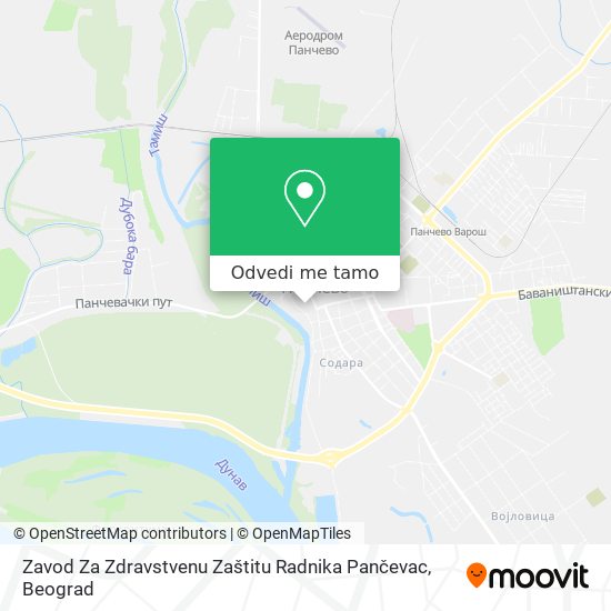 Zavod Za Zdravstvenu Zaštitu Radnika Pančevac mapa