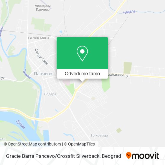 Gracie Barra Pancevo / Crossfit Silverback mapa