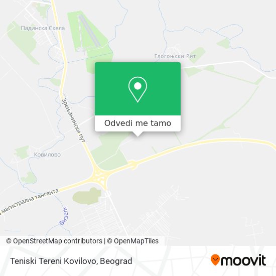 Teniski Tereni Kovilovo mapa