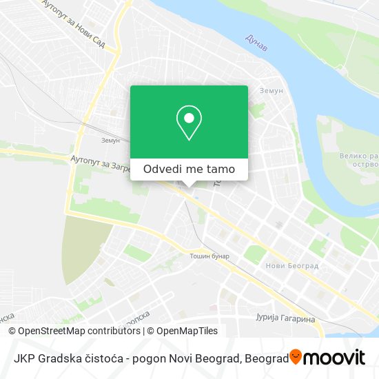 JKP Gradska čistoća - pogon Novi Beograd mapa