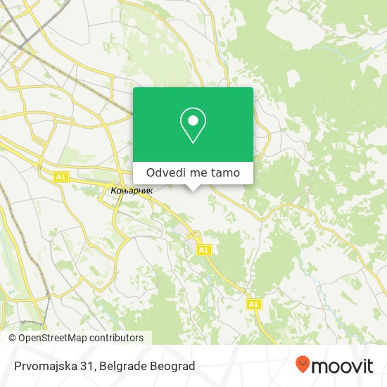 Prvomajska 31 mapa