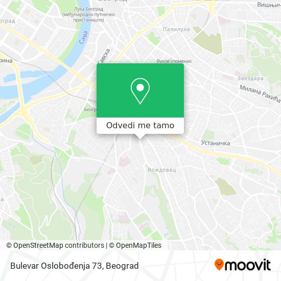 Bulevar Oslobođenja 73 mapa