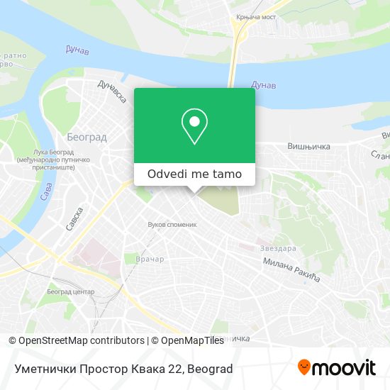 Уметнички Простор Квака 22 mapa