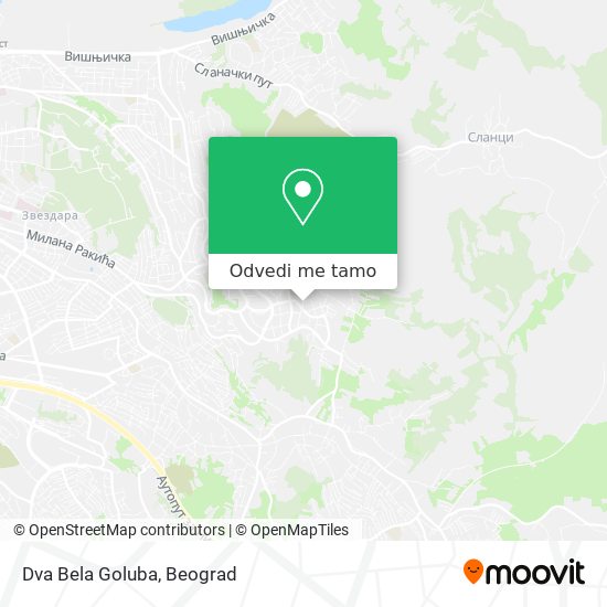 Dva Bela Goluba mapa