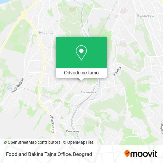 Foodland Bakina Tajna Office mapa