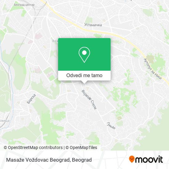 Masaže Voždovac Beograd mapa