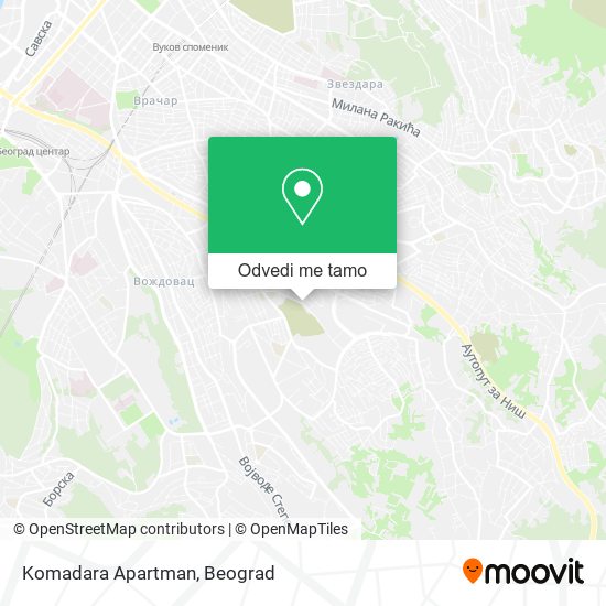 Komadara Apartman mapa