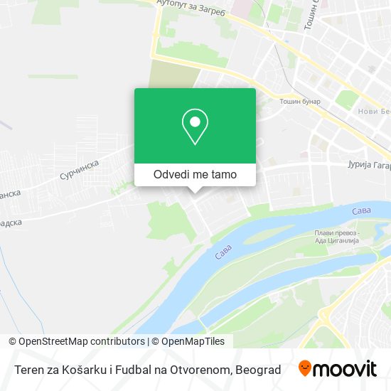 Teren za Košarku i Fudbal na Otvorenom mapa