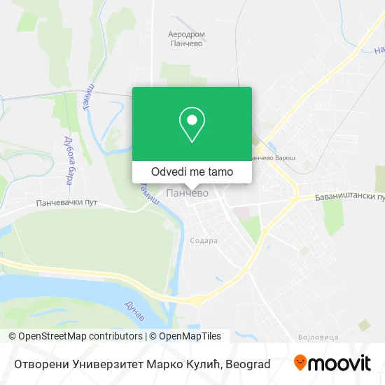 Отворени Универзитет Марко Кулић mapa