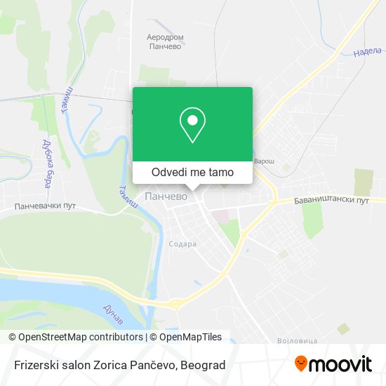 Frizerski salon Zorica Pančevo mapa