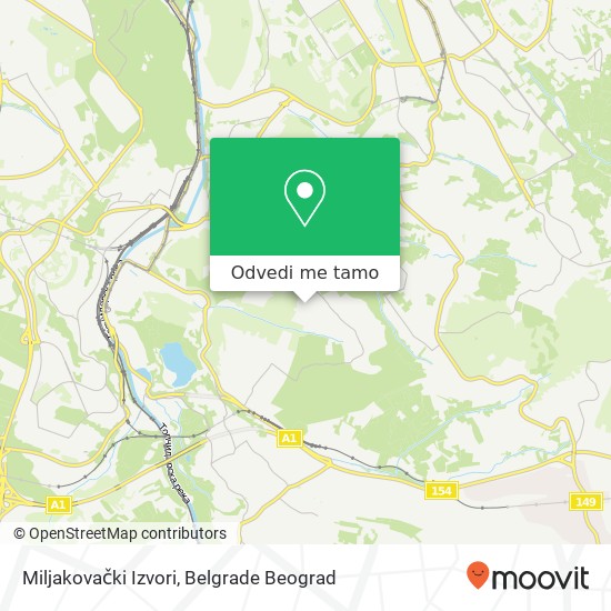 Miljakovački Izvori mapa