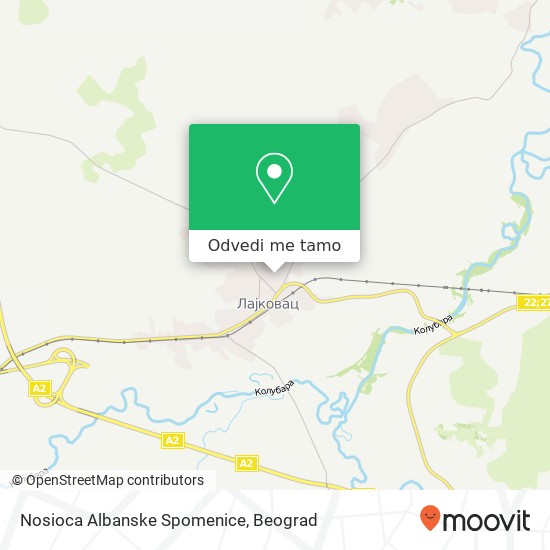 Nosioca Albanske Spomenice mapa