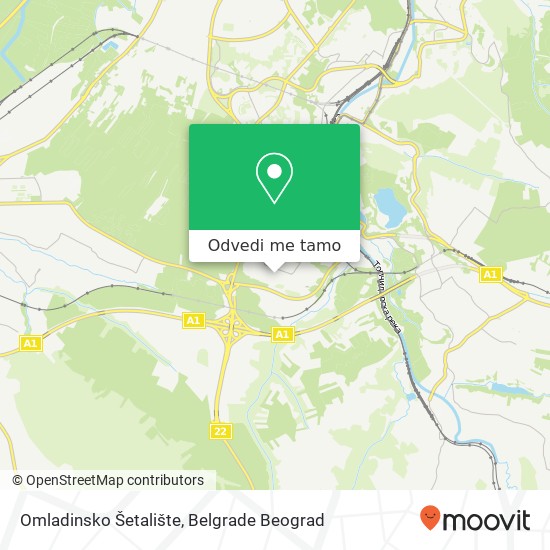 Omladinsko Šetalište mapa