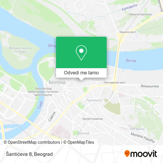Šantićeva 8 mapa