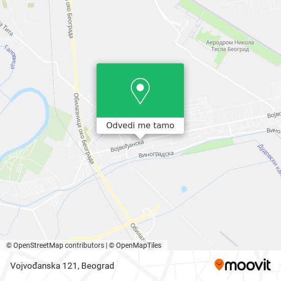 Vojvođanska 121 mapa