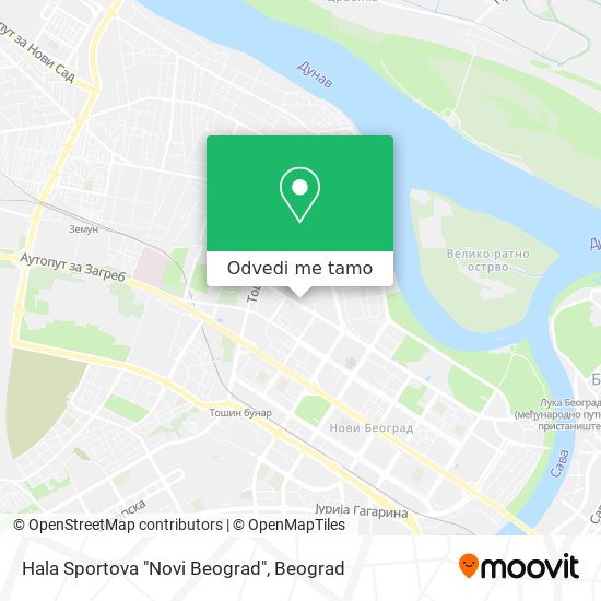 Hala Sportova "Novi Beograd" mapa