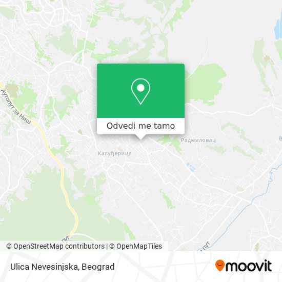 Ulica Nevesinjska mapa