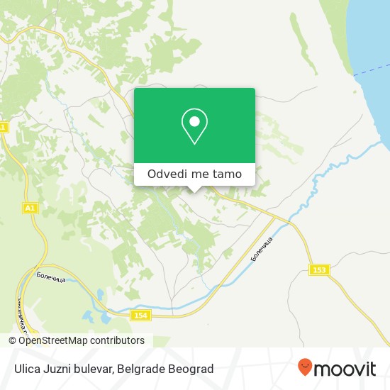 Ulica Juzni bulevar mapa