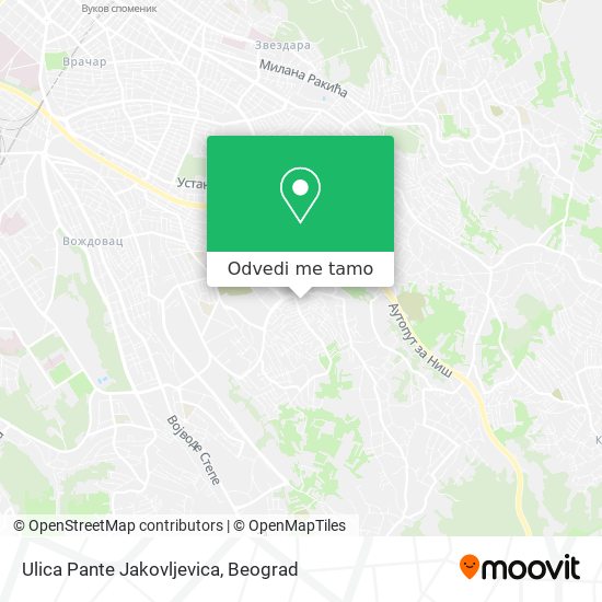 Ulica Pante Jakovljevica mapa