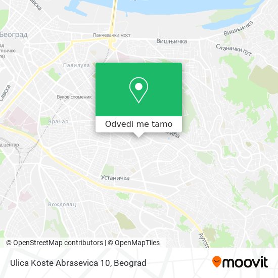 Ulica Koste Abrasevica 10 mapa