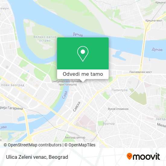 Ulica Zeleni venac mapa