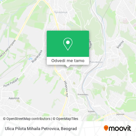 Ulica Pilota Mihaila Petrovica mapa