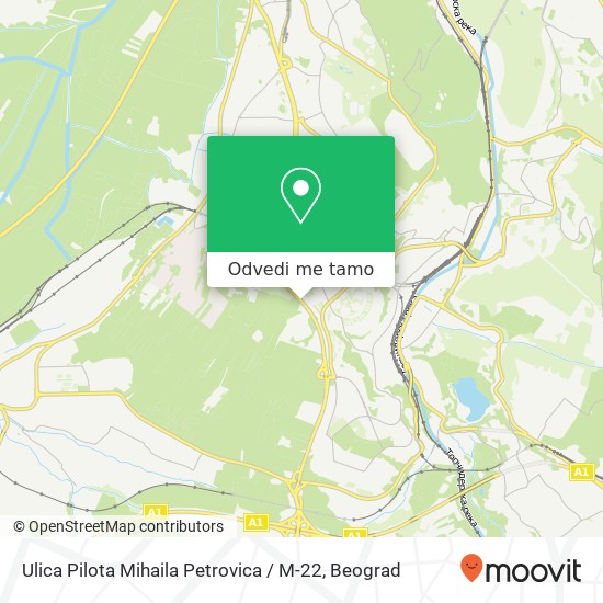 Ulica Pilota Mihaila Petrovica / M-22 mapa