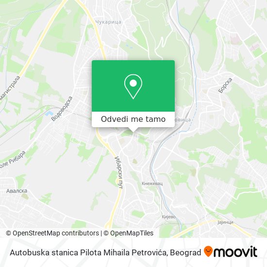 Autobuska stanica Pilota Mihaila Petrovića mapa