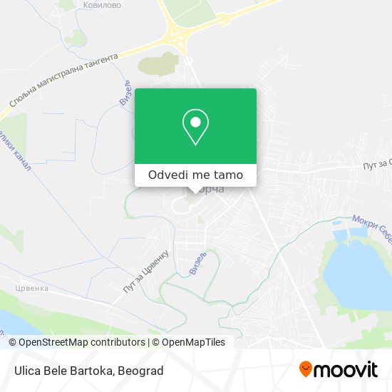 Ulica Bele Bartoka mapa