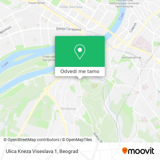 Ulica Kneza Viseslava 1 mapa